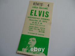 ELVIS Original 1975 CONCERT TICKET STUB New Year's Eve, Detroit EX+