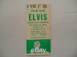 ELVIS Original 1975 CONCERT TICKET STUB New Year's Eve, Detroit EX(+)
