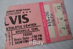 ELVIS Original 1977 CONCERT Ticket STUB, Knoxville, TN