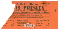 ELVIS PRESLEY 1956 Olympia Theatre Concert Ticket Stub August 4 Matinee