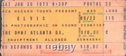 ELVIS PRESLEY 1973 TOUR THE OMNI COLISEUM / ATLANTA CONCERT TICKET STUB / No. 2