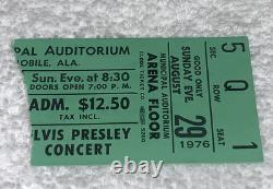 ELVIS PRESLEY 1976 VINTAGE CONCERT TICKET STUB Mobile Alabama Auditorium USA