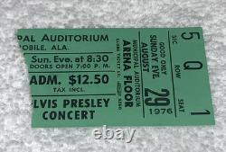 ELVIS PRESLEY 1976 VINTAGE CONCERT TICKET STUB Mobile Alabama Auditorium USA