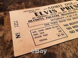 ELVIS PRESLEY Concert Ticket Stub August 4, 1956 OLYMPIA THEATRE MIAMI FLORIDA