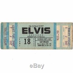 ELVIS PRESLEY Concert Ticket Stub KANSAS CITY MO 6/18/77 KEMPER ARENA LAST TOUR