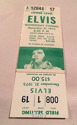 ELVIS PRESLEY Concert Ticket Stub LOT OF 2 December 31, 1975 PONTIAC MICHIGAN