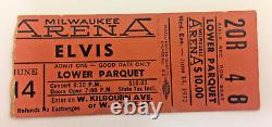 ELVIS PRESLEY Concert Ticket Stub MILWAUKEE June 14, 1972 Excellent, VERY RARE