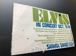 ELVIS PRESLEY Concert Ticket Stub October 11, 1974 SAHARA LAKE TAHOE NEVADA NV