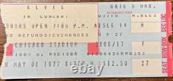 ELVIS PRESLEY Final Chicago Concert Ticket Stub May 1, 1977 5/01/1977