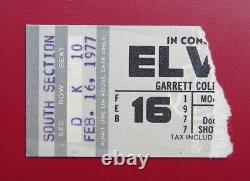 ELVIS PRESLEY GENUINE CONCERT TICKET STUB, FEBRUARY 16th 1977 MONTGOMERY ALABAMA