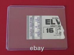 ELVIS PRESLEY GENUINE CONCERT TICKET STUB, FEBRUARY 16th 1977 MONTGOMERY ALABAMA