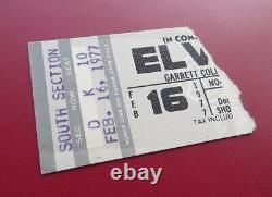 ELVIS PRESLEY GENUINE CONCERT TICKET STUB, FEBRUARY 16th 1977 MONTGOMERY ALABAMA