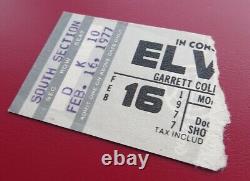 ELVIS PRESLEY GENUINE CONCERT TICKET STUB, FEBRUARY 16th 1977 MONTGOMERY ALABAMA