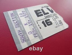 ELVIS PRESLEY GENUINE CONCERT TICKET STUB, FEBRUARY 16th 1977 MONTGOMERY ALABAMA