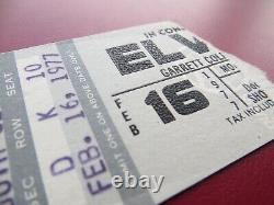 ELVIS PRESLEY GENUINE CONCERT TICKET STUB, FEBRUARY 16th 1977 MONTGOMERY ALABAMA