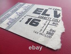 ELVIS PRESLEY GENUINE CONCERT TICKET STUB, FEBRUARY 16th 1977 MONTGOMERY ALABAMA