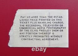 ELVIS PRESLEY GENUINE CONCERT TICKET STUB, FEBRUARY 16th 1977 MONTGOMERY ALABAMA