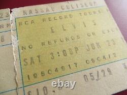 ELVIS PRESLEY GENUINE CONCERT TICKET STUB JUNE 23rd 1973 NASSAU, UNIONDALE, NY