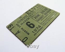 ELVIS PRESLEY GENUINE CONCERT TICKET STUB MARCH 6th 1974 MONTGOMERY ALABAMA