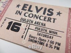 ELVIS PRESLEY IN CONCERT GENUINE TICKET STUB OCTOBER 16th 1976 MINNESOTA