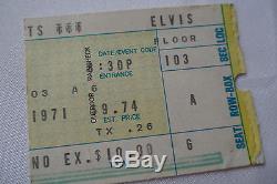 ELVIS PRESLEY Original 1971 Concert TICKET STUB Cincinnati, OH