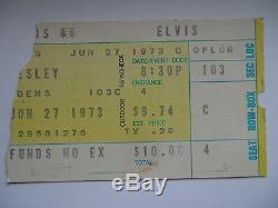 ELVIS PRESLEY Original 1973 CONCERT TICKET STUB Cincinnati EX+
