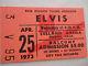 Elvis Presley Original 1973 Concert Ticket Stub Fresno, Ca