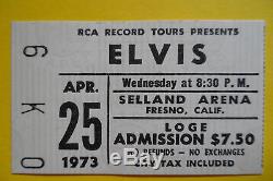 ELVIS PRESLEY Original 1973 Concert TICKET STUB Fresno, CA