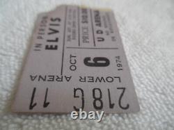 ELVIS PRESLEY Original 1974 CONCERT TICKET STUB Dayton, Ohio EX+