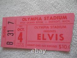 ELVIS PRESLEY Original 1974 CONCERT TICKET STUB Detroit Olympia Stadium EX++