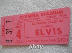 ELVIS PRESLEY Original 1974 CONCERT TICKET STUB Detroit Olympia Stadium EX++