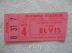 ELVIS PRESLEY Original 1974 CONCERT TICKET STUB Detroit Olympia Stadium EX++