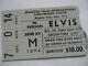 Elvis Presley Original 1974 Concert Ticket Stub Niagara Falls, Ny Ex