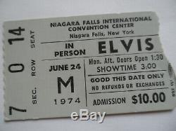 ELVIS PRESLEY Original 1974 CONCERT TICKET STUB Niagara Falls, NY EX