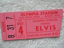ELVIS PRESLEY Original 1974 CONCERT TICKET STUB Olympia Stadium EX