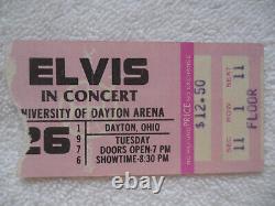 ELVIS PRESLEY Original 1976 CONCERT TICKET STUB Dayton OH EX