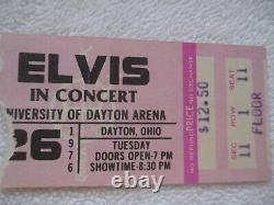 ELVIS PRESLEY Original 1976 CONCERT TICKET STUB Dayton OH EX