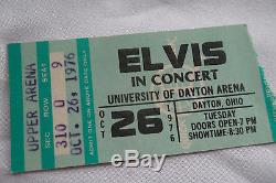 ELVIS PRESLEY Original 1976 CONCERT Ticket STUB Dayton, OH