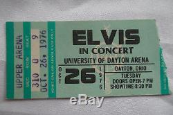 ELVIS PRESLEY Original 1976 CONCERT Ticket STUB Dayton, OH