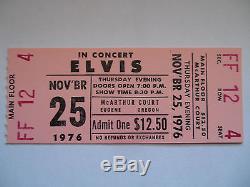 ELVIS PRESLEY Original 1976 NM- CONCERT Ticket STUB Eugene, OR