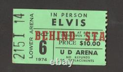 ELVIS PRESLEY RARE ORIGINAL CONCERT TICKET STUB 10/6/74 U of D ARENA DAYTON OHIO