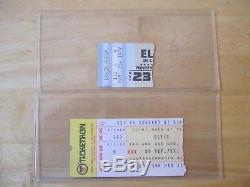 ELVIS Presley Original Concert Ticket Stubs, Lot of (2), 1976 & 1977, Ohio, R. I