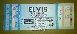 ELVIS concert ticket stub UNUSED front row Mar. 25 1977 vg++ RARE