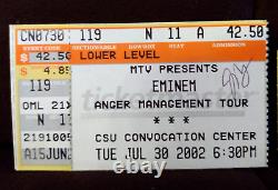 EMINEM Anger Management Tour 2002 Concert Ticket Stub And 8 Mile Movie Ticket