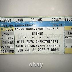 EMINEM Anger Management Tour 2005 Rare Concert Ticket Stub ATL HIFI BUYS AMPHI