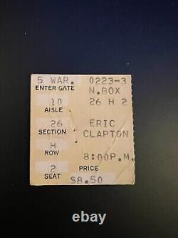 ERIC CLAPTON 1978 TOUR CHICAGO STADIUM CONCERT TICKET STUB 2/23/1978 kwd lp cd