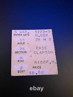 ERIC CLAPTON 1978 TOUR CHICAGO STADIUM CONCERT TICKET STUB 2/23/1978 kwd lp cd