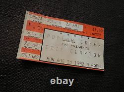 ERIC CLAPTON 1992 TOUR POPLAR CREEK CONCERT TICKET STUB CHICAGO CONCERT cd lp