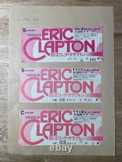 ERIC CLAPTON FIRST JAPAN Concert Ticket Stub 1974 BUDDOKAN BUDOKAN THREE DAYS