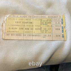 ERIC CLAPTON original 74 75 76 3 CONCERTS 4 STUBS RARE PB TPA ST PETE